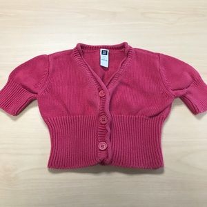 GAP coral/pink girls shrug sweater -3T